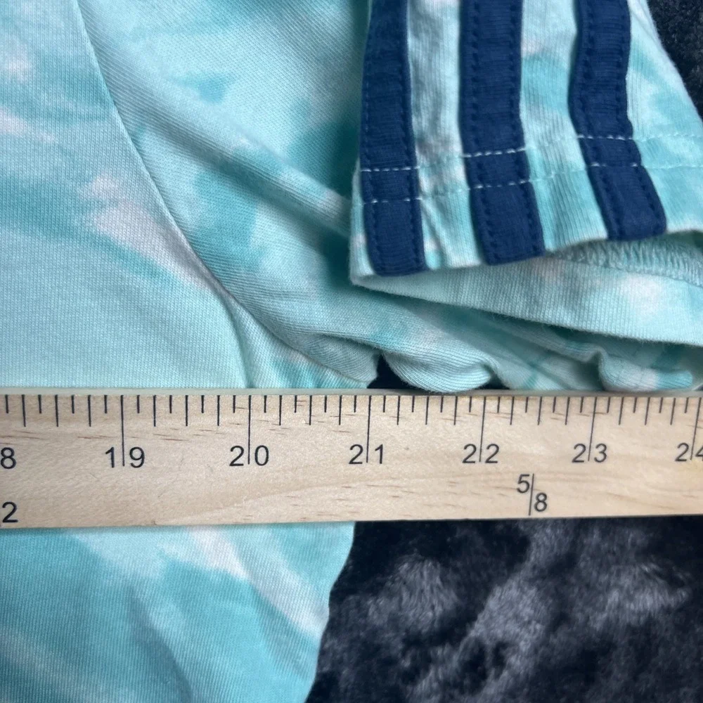 Adidas Tie Dye Graphic Tee‎ Large Men's Aqua Pink Y2K Streetwear Festival